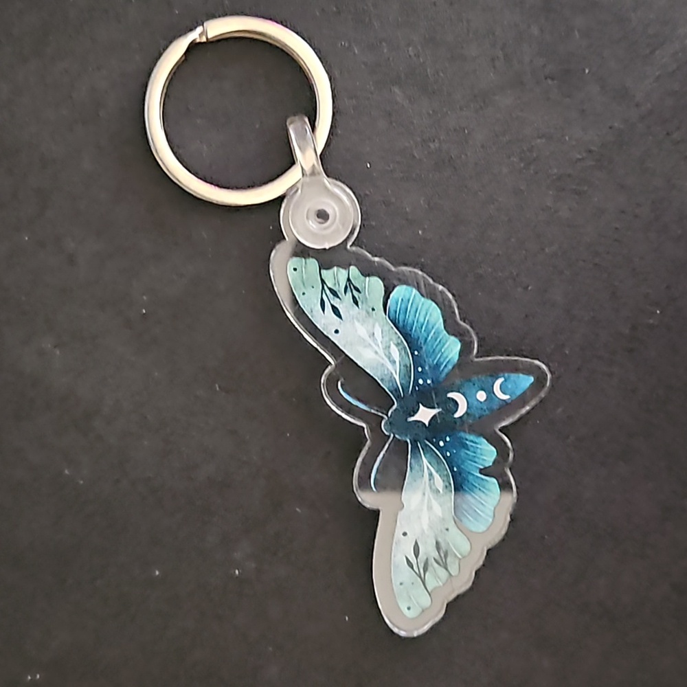 🍭 Blue Moth Keychain - Picture 4 of 5
